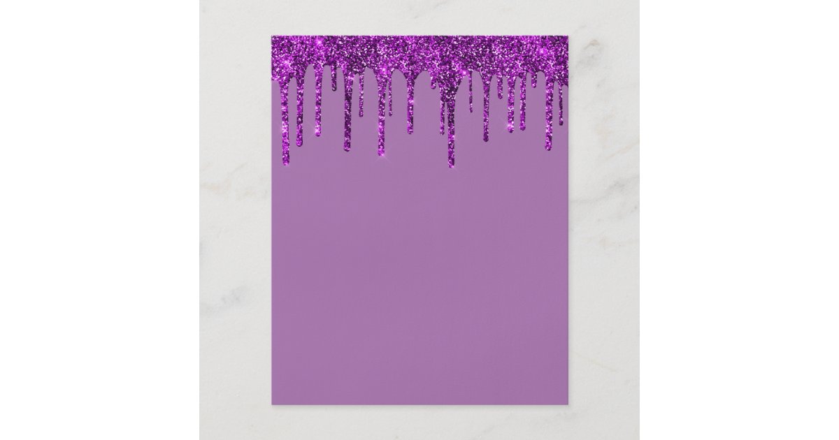 Elegant purple blank flyer | Zazzle