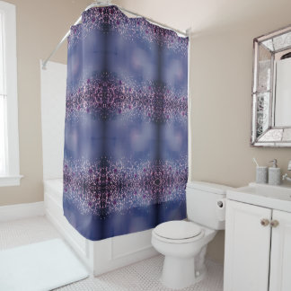 Elegant Purple Blue Pattern Shower Curtain