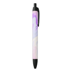 Elegant Purple Blue White Abstract Watercolor Pen