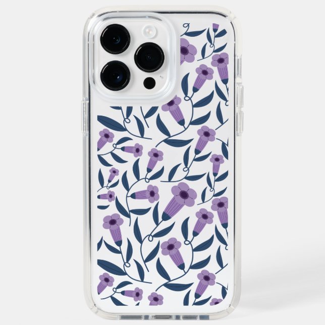 Elegant Purple Bluebell Flower Speck Case (Front)