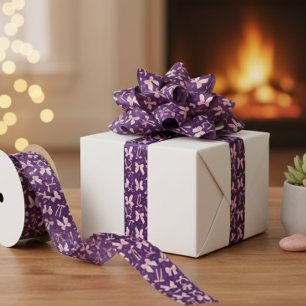 Elegant Purple Bow Ribbon for Gift Wrapping