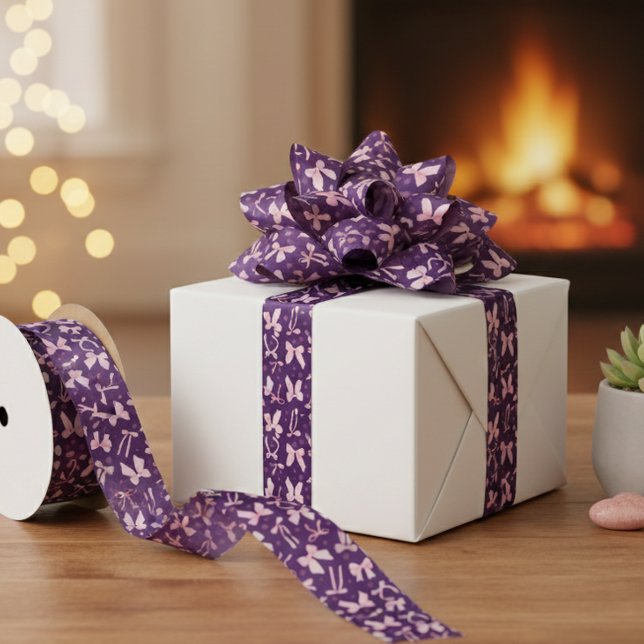 Elegant Purple Bow Ribbon for Gift Wrapping (Creator Uploaded)