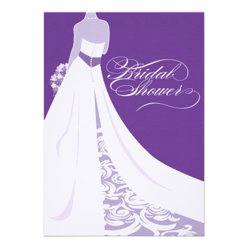 Purple Bridal Shower Invitations 4