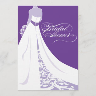 Elegant Purple Bridal Shower Invitation