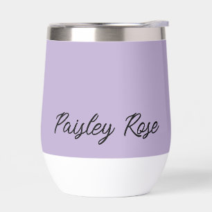 Elegant Purple Bridal Shower Thermal Wine Tumbler