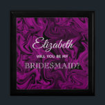 Elegant Purple Bridesmaid Proposal Box<br><div class="desc">Simple,  modern calligraphy,  elegant,  plum purple Bridesmaid proposal box.</div>