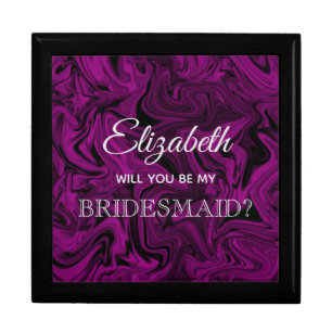 Elegant Purple Bridesmaid Proposal Box