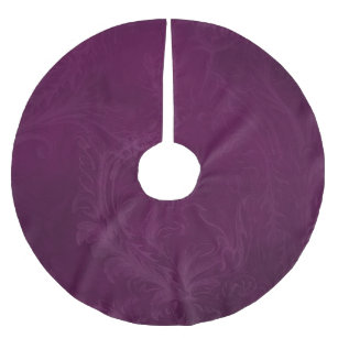silver and purple tree skirt