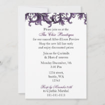 Elegant purple Business party Invitation