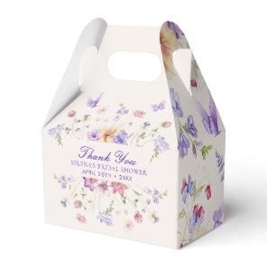 Elegant Purple Butterflies Bridal Shower Favor Boxes