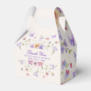 Elegant Purple Butterflies Bridal Shower Favor Boxes
