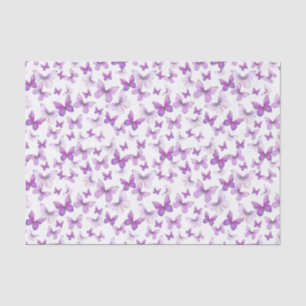 Elegant Purple Butterflies Pattern Tissue Paper