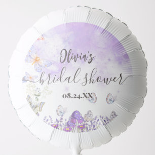 Elegant Purple Butterfly Baby Shower Balloon