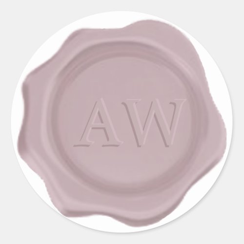 Elegant Purple Cassis Monogram Wedding Wax Seal