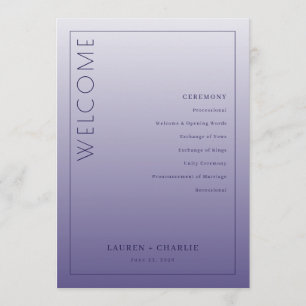 Elegant Purple Ceremony Program