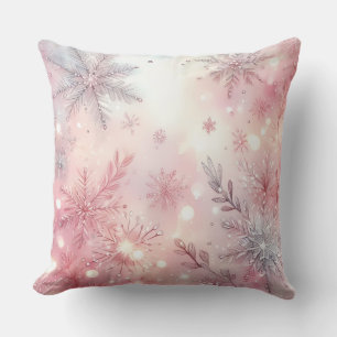 Elegant Purple Christmas Throw Pillow