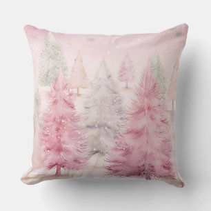 Elegant Purple Christmas Throw Pillow