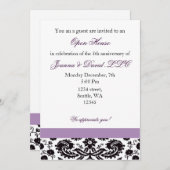Elegant purple Corporate party Invitation (Front/Back)