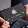 Elegant Purple Crystals Magic Stone Jewelry Design Business Card