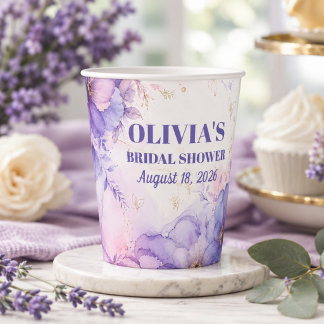 Elegant Purple Disposable Party Cup