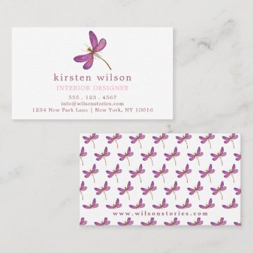 Elegant Purple Dragonfly Pattern