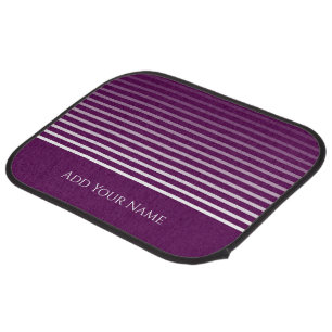 Elegant Purple Fading Stripes Car Floor Mat