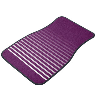 Elegant Purple Fading Stripes Car Floor Mat