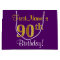 Elegant, Purple, Faux Gold 90th Birthday + Name