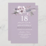 Elegant Purple Floral 18th Birthday Party Invite<br><div class="desc">Elegant Purple Floral 18th Birthday Party Invite Invitation

Perfect card for your special occasion

 Matching collection in Niche and Nest store. Design courtesy of: https://www.etsy.com/shop/SmallHouseBigPony</div>