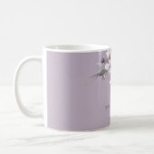 Elegant Purple Floral 70th Birthday Party Gift Coffee Mug (Left)