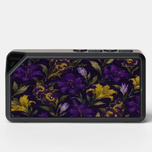 Elegant Purple Floral Bluetooth Speaker