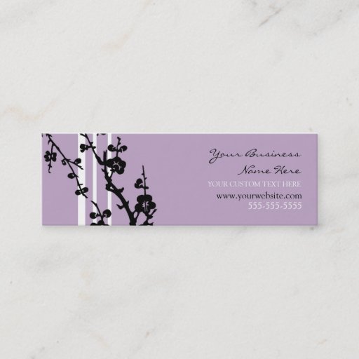 Customizable Elegant Purple Floral Business Cards