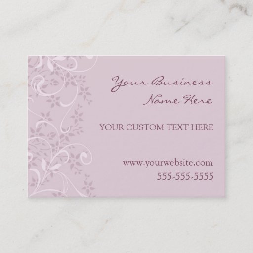 Customizable Elegant Purple Floral Business Cards