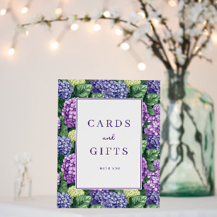 Elegant Purple Floral Hydrangea Foam Board
