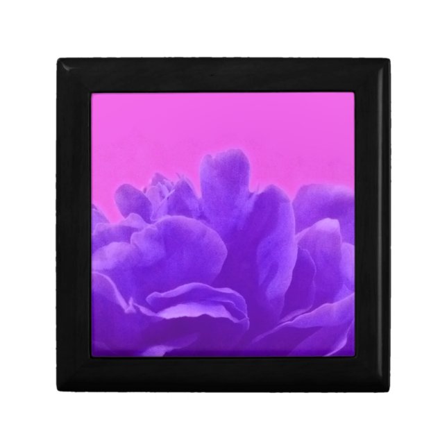 Elegant Purple Floral Jewelry Box (Front)