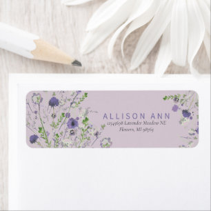 Elegant Purple Floral Label