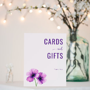 Elegant Purple Floral Minimalist Foam Board