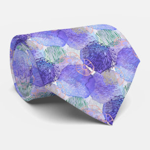 Elegant Purple Floral Necktie