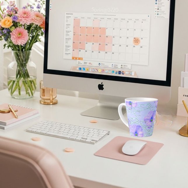 Elegant Purple Floral Phone Case – Botanical Art D Latte Mug (Creator Uploaded)