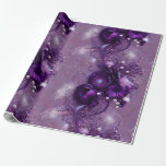 Elegant Purple Floral, Silvery, & Pearl  Wrapping Paper<br><div class="desc">Give your recipients your best. Use this lovely, sophisticated floral, print jeweled(no glitter, foil, or beading), high-quality gift wrap with a grid back for easy cutting. You'll appreciate the ease of use and your recipients will love its elegant beauty. Good for all occasions and holidays, very versatile. Thanks for looking...</div>