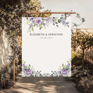 Elegant Purple Floral Wedding Backdrops