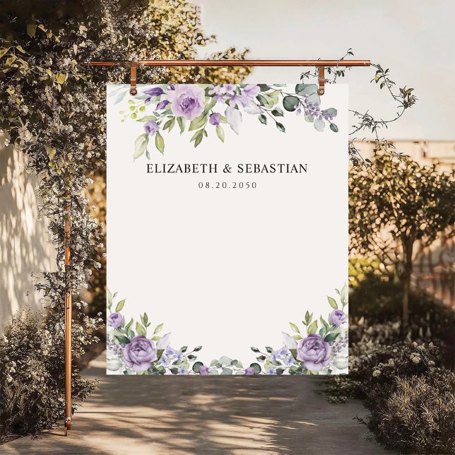 Elegant Purple Floral Wedding Backdrops (Creator Uploaded)