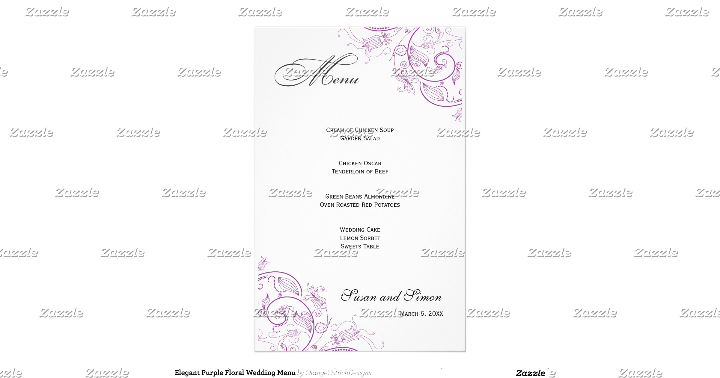 elegant_purple_floral_wedding_menu_stationery ...