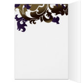 elegant purple flourish Business Thank You Cards (Inside (Left))