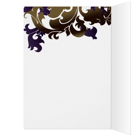 elegant purple flourish Business Thank You Cards (Inside (Left))