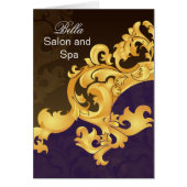 elegant purple flourish Business Thank You Cards (Front)