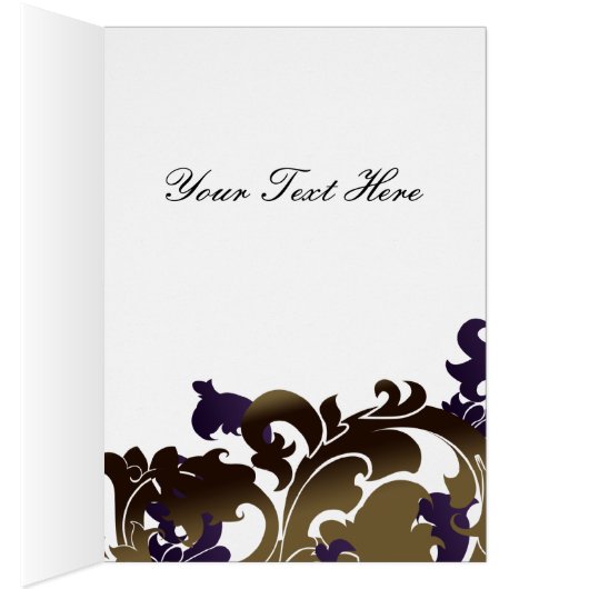 elegant purple flourish Business Thank You Cards (Inside (Right))