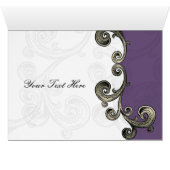 elegant purple flourish Business Thank You Cards (Inside Horizontal (Bottom))