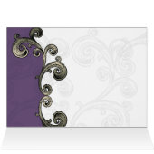 elegant purple flourish Business Thank You Cards (Inside Horizontal (Top))
