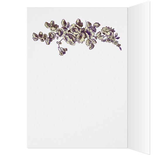 elegant purple flourish Business Thank You Cards (Inside (Left))